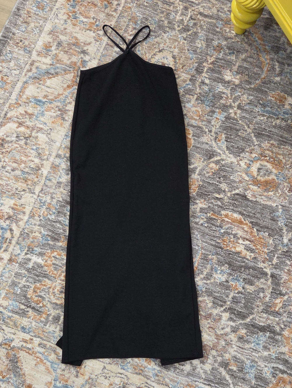 Fashion Nova Black Strappy Maxi Slip Dress